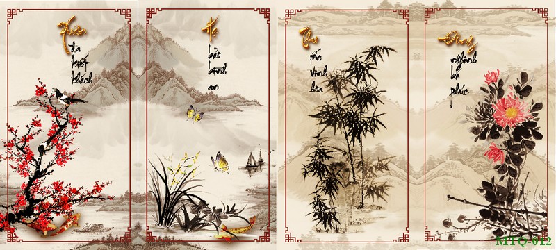 Tranh tứ quý MTQ-012